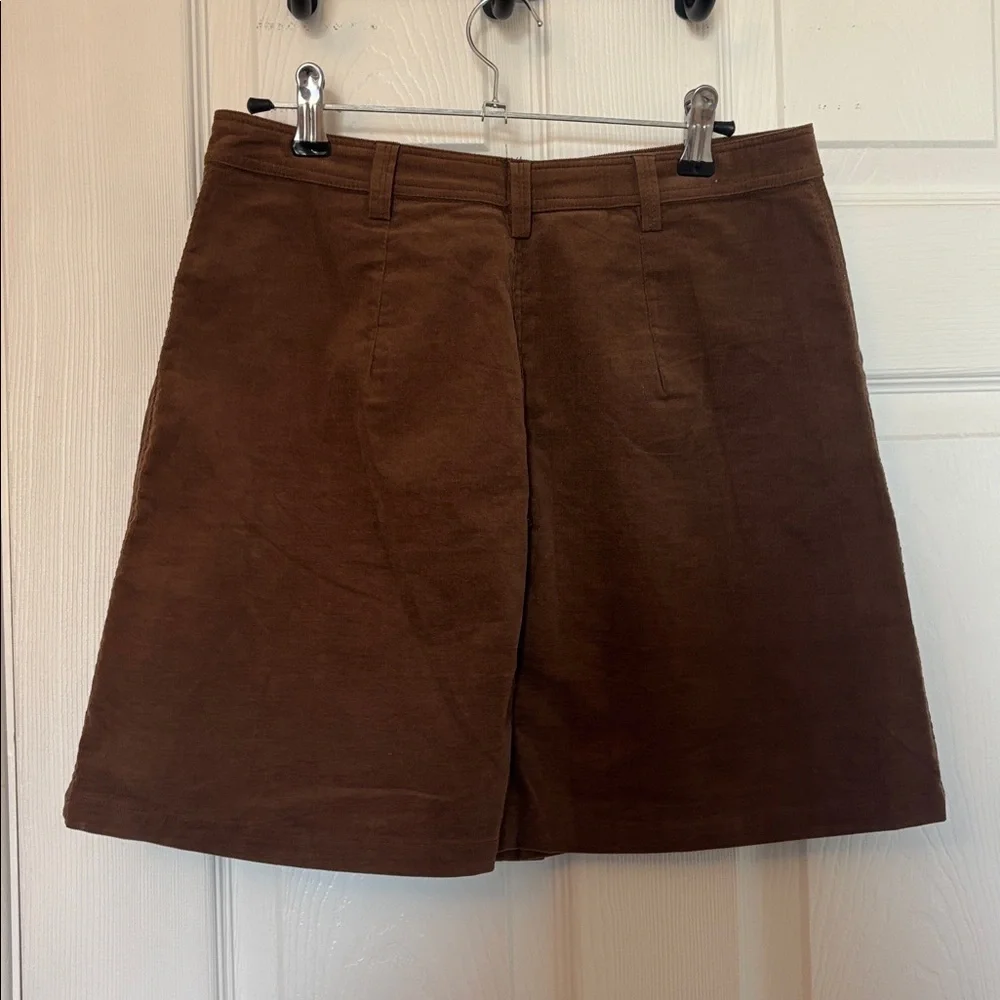 Brown Corduroy Mini Skirt with pockets size small - Picture 5 of 5